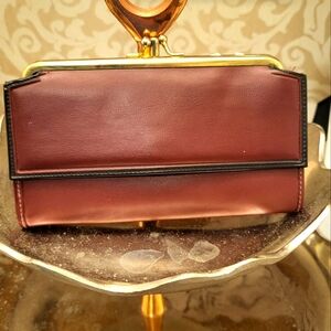 Maroon Structured Leather Wallet
